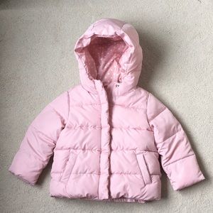 gap pink puffer jacket
